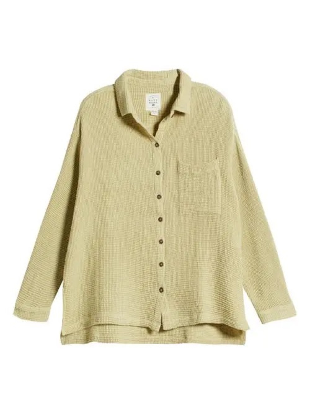 Billabong Odyssey Waffle Knit Oversized Shacket Wasabi Green M